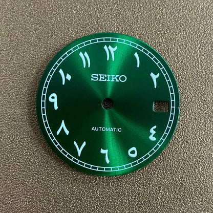 28.5mm Arabic Font Watch Dial Luminous Suitable for NH35 Movement Watch Parts
