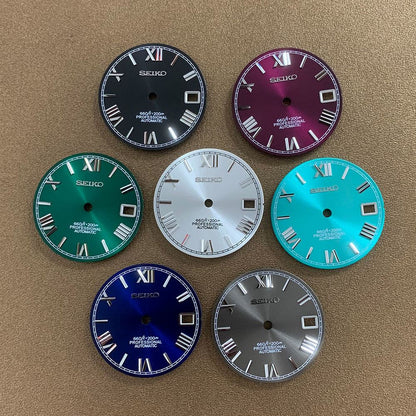 Cadran de montre à chiffres romains de 28,5 mm, compatible avec les pièces de montre à mouvement NH35 et NH36