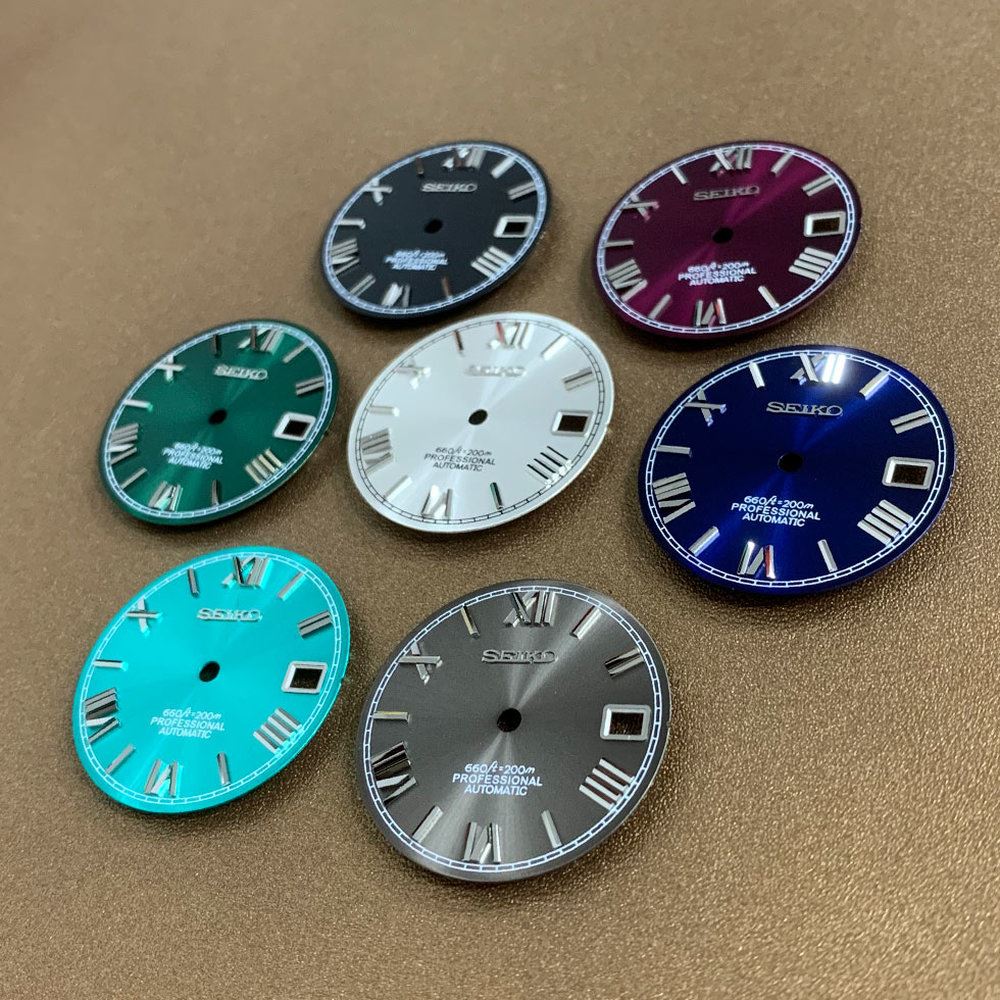 Cadran de montre à chiffres romains de 28,5 mm, compatible avec les pièces de montre à mouvement NH35 et NH36