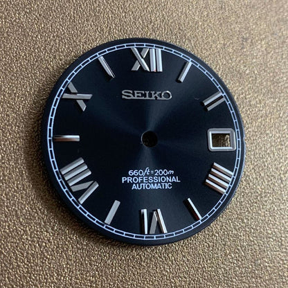 Cadran de montre à chiffres romains de 28,5 mm, compatible avec les pièces de montre à mouvement NH35 et NH36