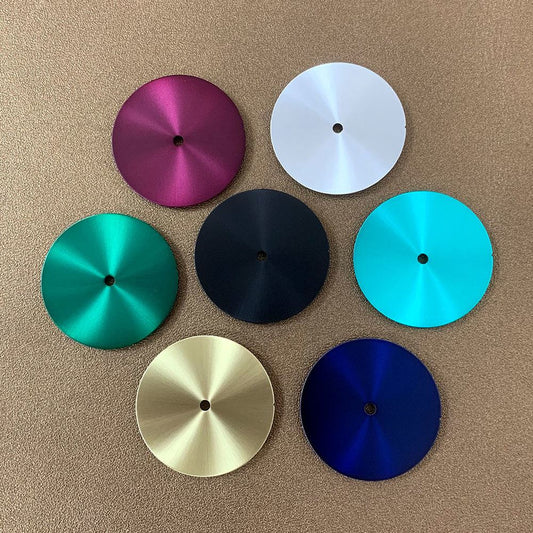 28.5mm shiny watch dial for NH35 movement, no calendar, precision watch accessory for repairs.