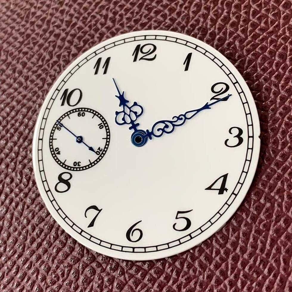 Cadran de montre blanc de 38,8 mm avec aiguilles, compatible avec les mouvements <tc>ETA</tc>6497, 6498 et ST3600