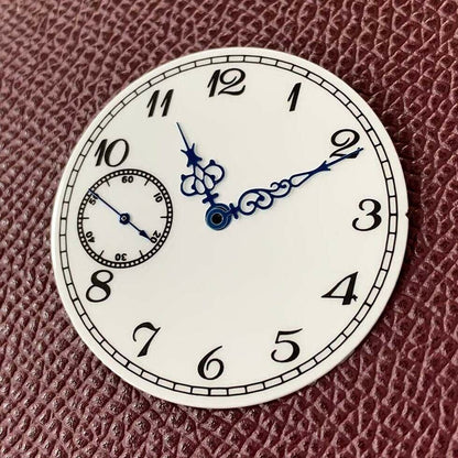 Cadran de montre blanc de 38,8 mm avec aiguilles, compatible avec les mouvements <tc>ETA</tc>6497, 6498 et ST3600