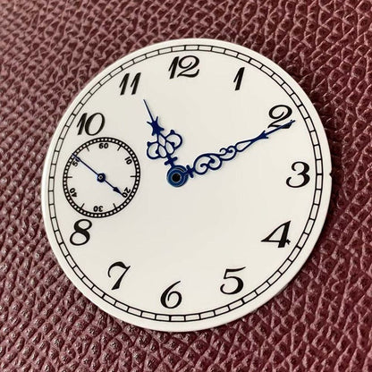Cadran de montre blanc de 38,8 mm avec aiguilles, compatible avec les mouvements <tc>ETA</tc>6497, 6498 et ST3600