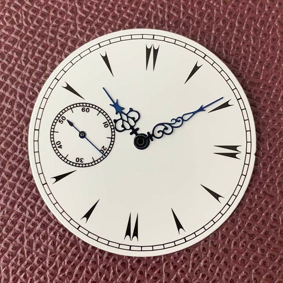Cadran de montre blanc de 38,8 mm avec aiguilles, compatible avec les mouvements <tc>ETA</tc>6497, 6498 et ST3600