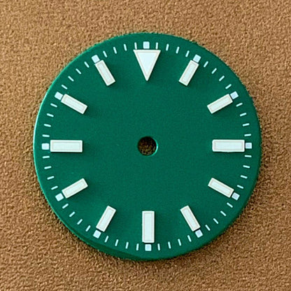 29mm luminous watch dial compatible with NH35/NH36 and ETA 2836/8215/2813 movements, improving readability and style.