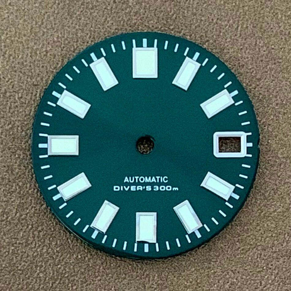 28,5 mm Uhrenzifferblatt C3 Grün leuchtend Geeignet für NH35 NH36 Uhrwerk Uhrenteile