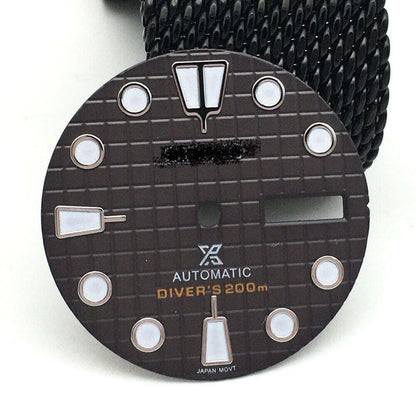 Luminous watch dial for NH36 NH35 movement, ideal precise replacement part for watch repairs.
