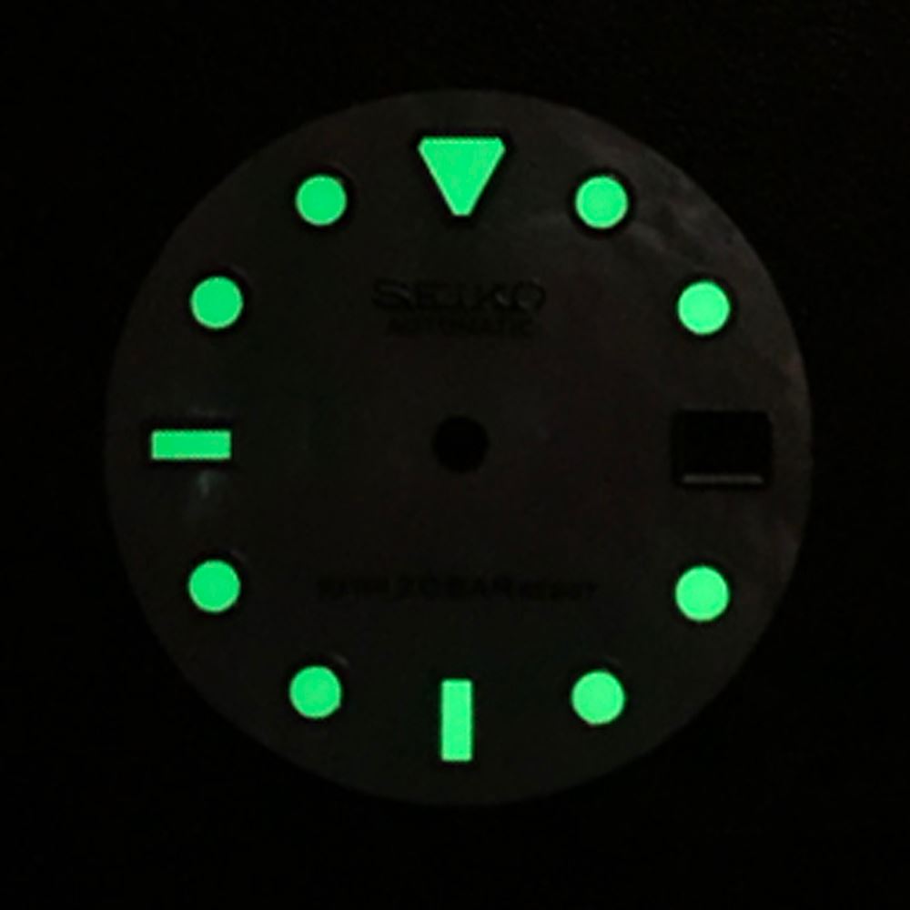 Cadran de montre 3D lumineux en forme de météorite de 28,5 mm, compatible avec le mouvement NH35