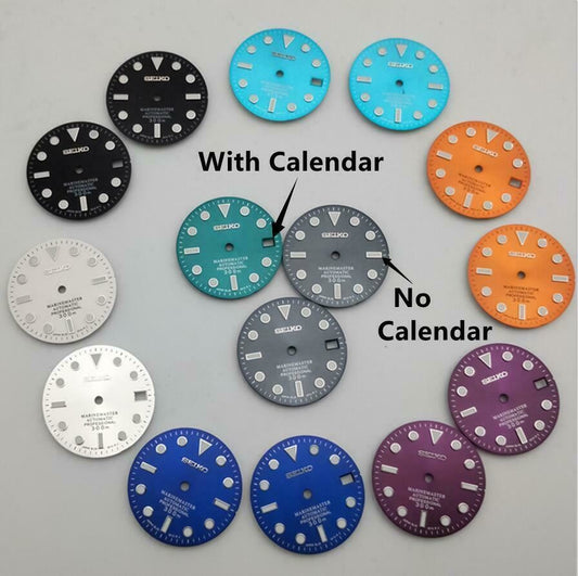 Cadran de montre lumineux de 28,5 mm, adapté au mouvement NH35, pièces de rechange