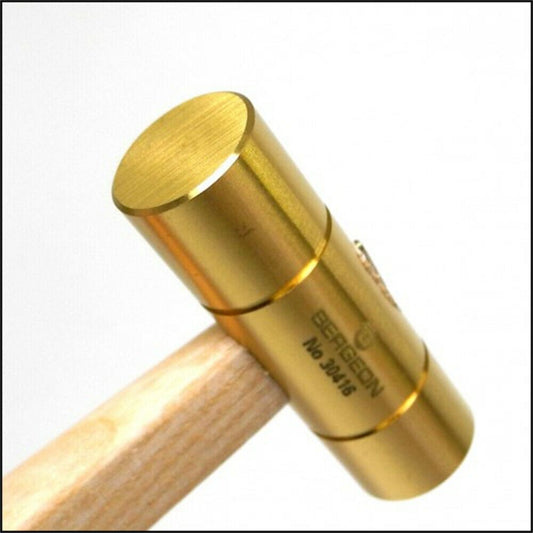Bergeon 30416 brass hammer for precise watch repair, ideal professional watchmaker tool.