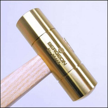 Bergeon 30416 brass hammer for watch repair, precise tool for professional watchmakers.