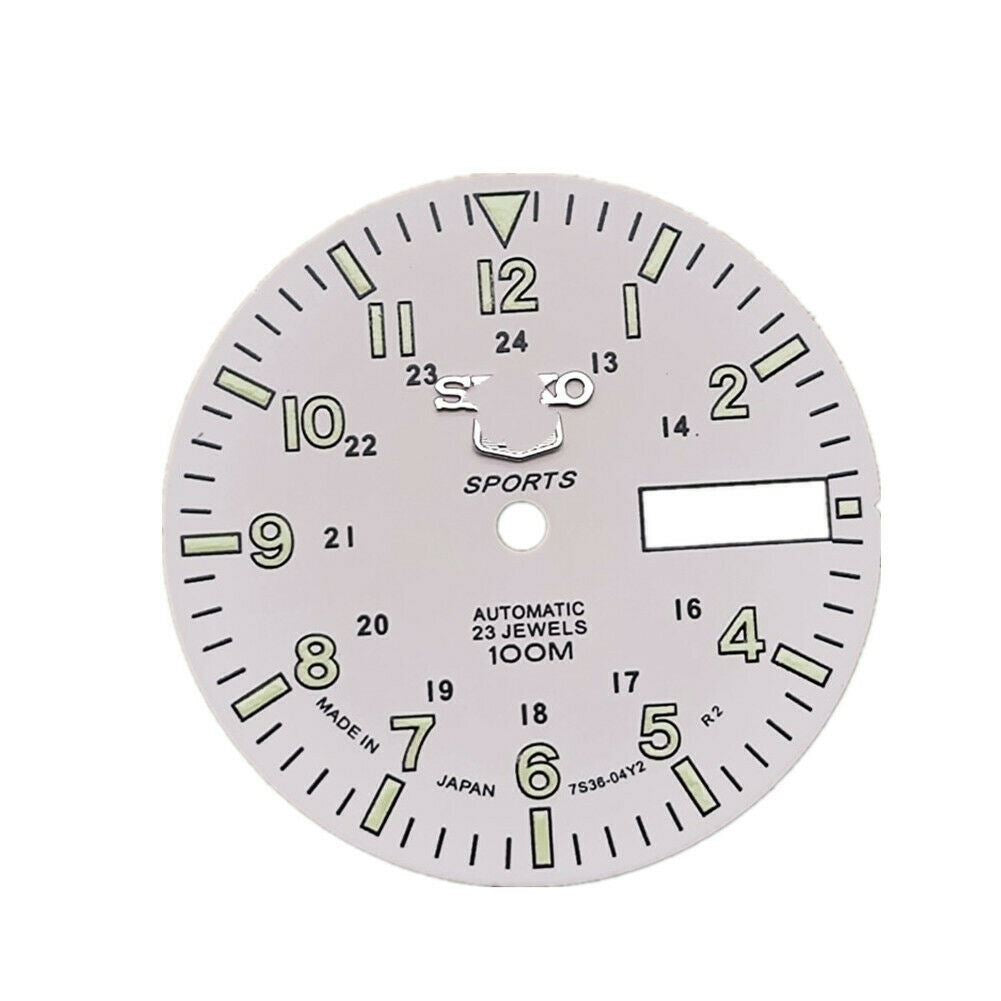 Cadran de montre C3 vert lumineux 28,5 mm pour mouvement mécanique automatique NH36A
