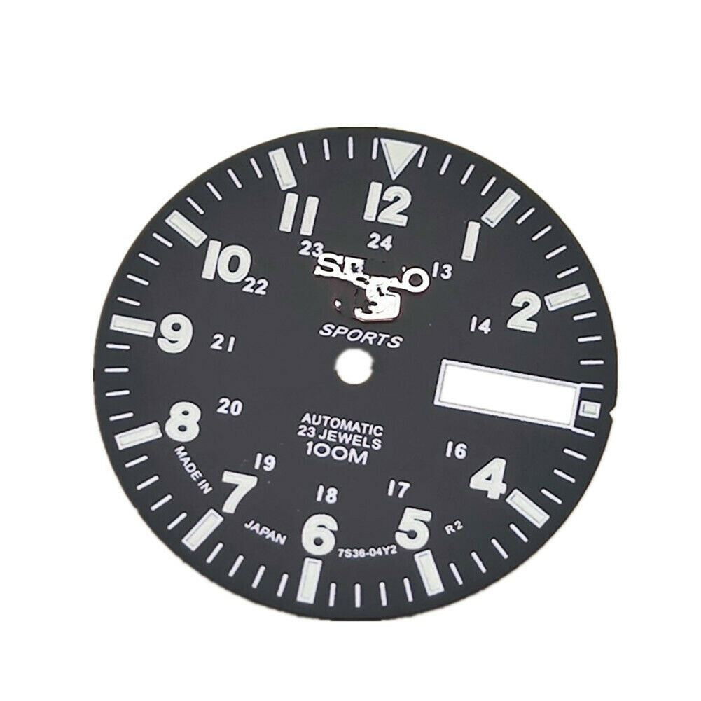 Cadran de montre C3 vert lumineux 28,5 mm pour mouvement mécanique automatique NH36A
