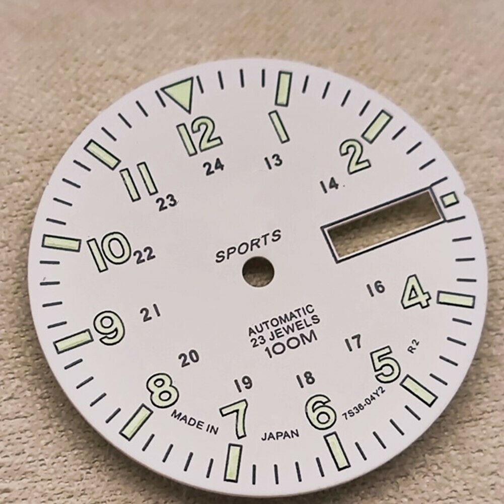 Cadran de montre C3 vert lumineux 28,5 mm pour mouvement mécanique automatique NH36A
