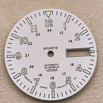 Cadran de montre C3 vert lumineux 28,5 mm pour mouvement mécanique automatique NH36A