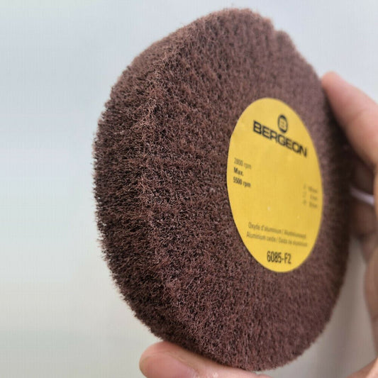 Bergeon 6085-F2 aluminum oxide polishing brush for watch accessory refinement and precision finishing.