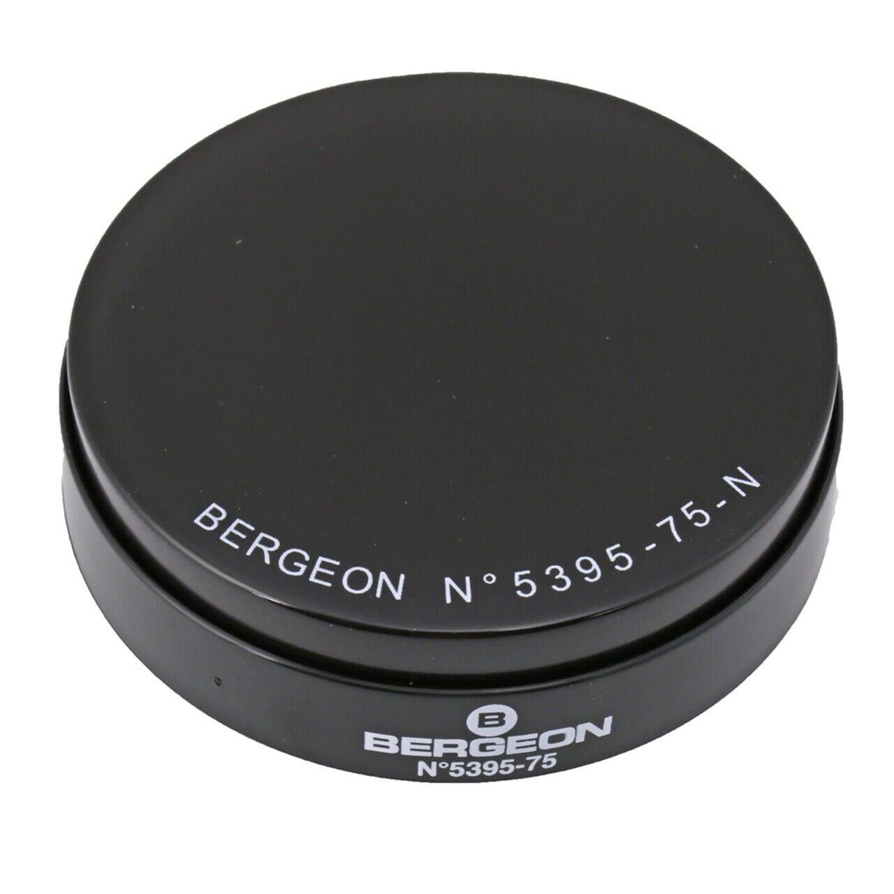 Bergeon 5395-75-N black gel cushion, 75mm watch case casing, Swiss precision tool accessory.