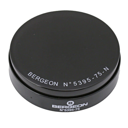 Bergeon 5395-75-N black gel cushion, 75mm watch case casing, Swiss precision tool accessory.