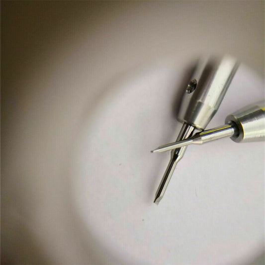 Stainless steel watch bracelet adjusting tool with 6 sizes, precision screwdriver for watch repair.