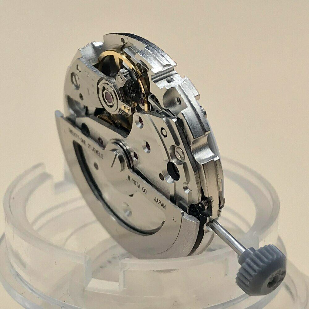 Japan Original MIYOTA 820A automatic watch movement showing mechanical day and date display by Miyota.