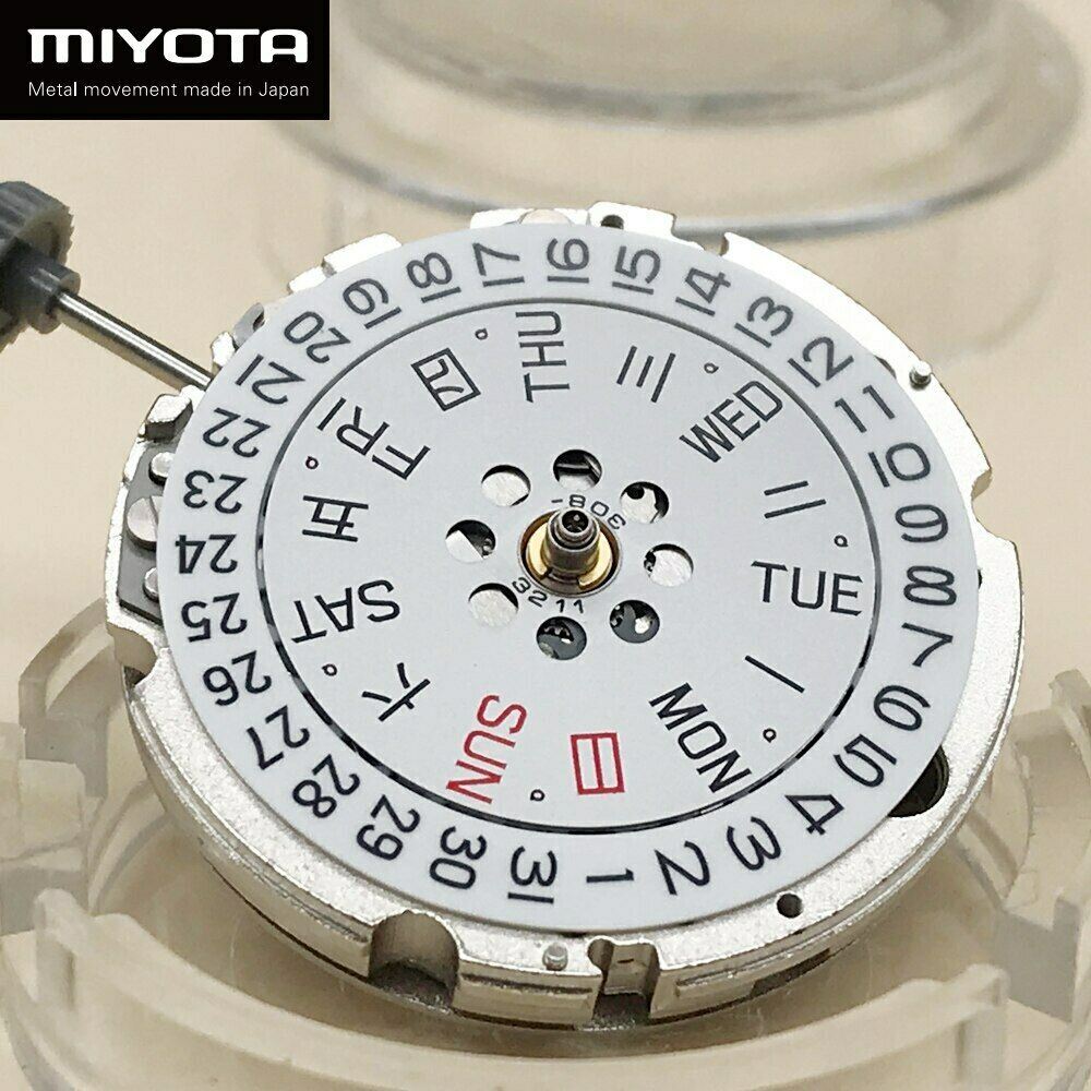 Mouvement japonais original MIYOTA 820A, mécanique automatique, affichage de la date et du jour