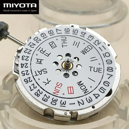 Mouvement japonais original MIYOTA 820A, mécanique automatique, affichage de la date et du jour