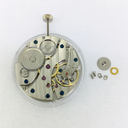 Seagull ST3620 mechanical watch movement with ETA 6497/6498, 9 o'clock subdial, precision detail.