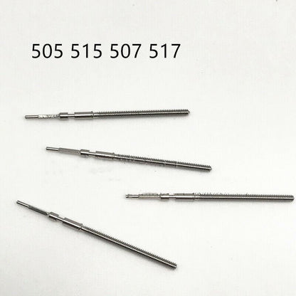 Set of 10 generic watch winding stems compatible with 505, 507, 515, 517 movements for repairs.