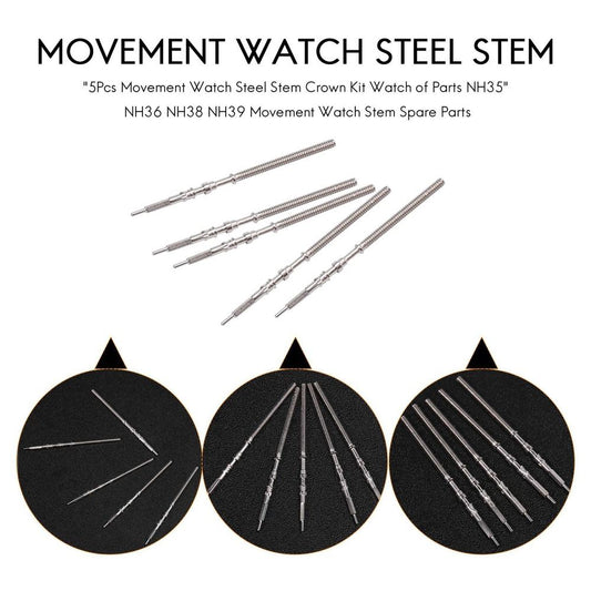 1. High-quality watch winding stem for NH35 movement, essential for precise timekeeping.  