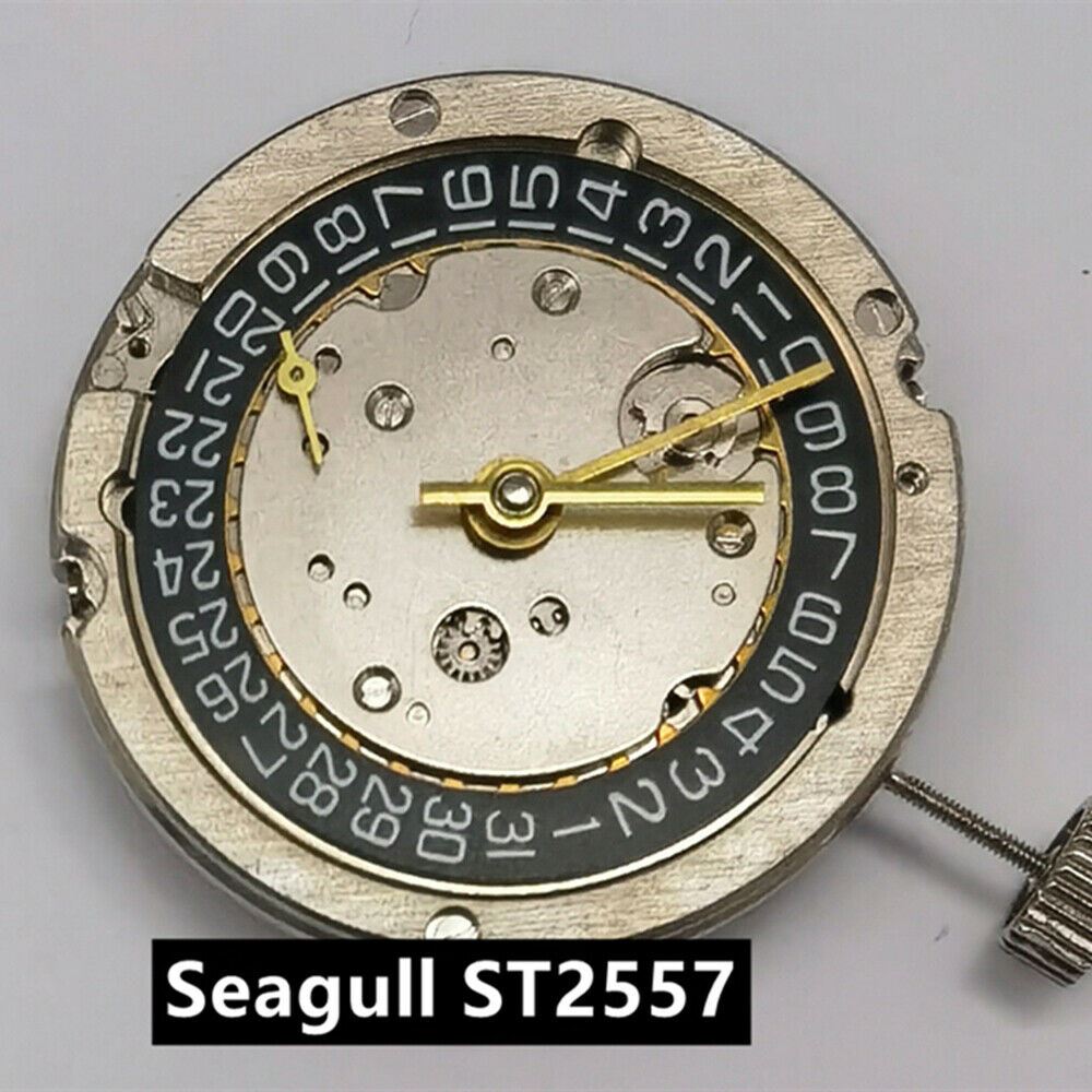 Seagull ST25 mechanical watch with GMT and second dial at 9, China-made automatic movement accessory