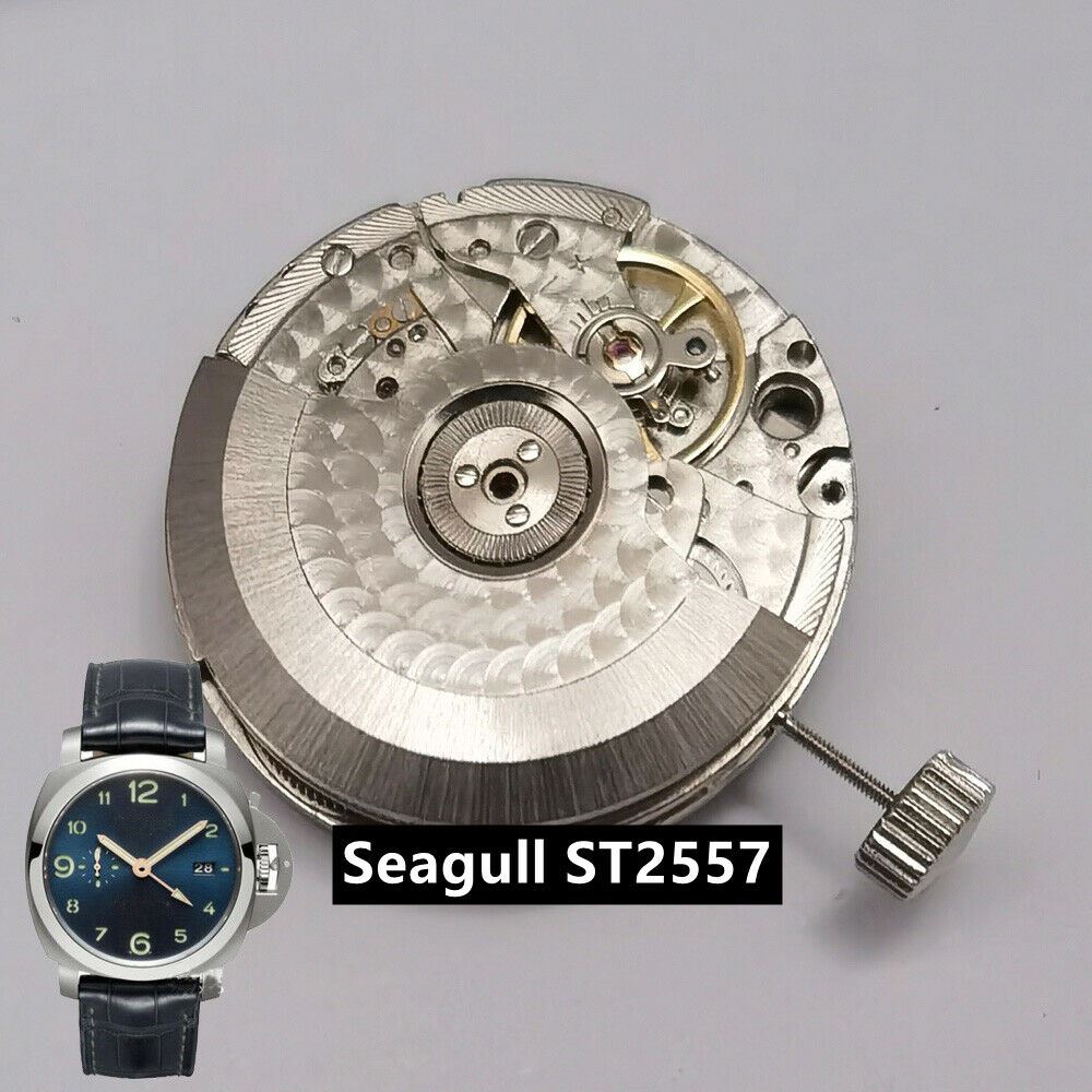 Seagull ST25 mechanical watch with GMT and second dial at 9, China-made automatic movement accessory
