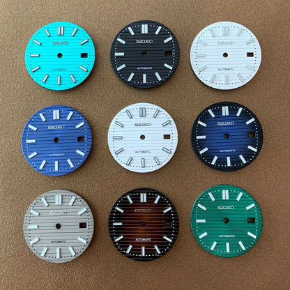 Cadran de montre lumineux de 30,5 mm, adapté au mouvement NH35, pièces de rechange