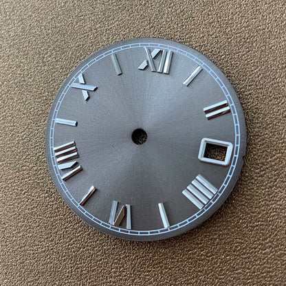 28.5mm watch dial compatible with NH35/NH36 movement, durable replacement for Seiko precision.