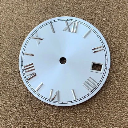 28.5mm durable watch dial for NH35/NH36 movement, perfect replacement for accurate Seiko timepieces.