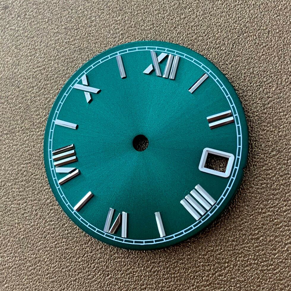 28.5mm watch dial for NH35/NH36 movement, durable replacement part for precise timekeeping.