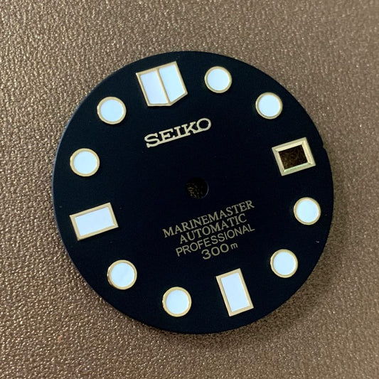 28.50mm green luminous watch dial for NH35 movement, perfect for custom watch builds by #0321.