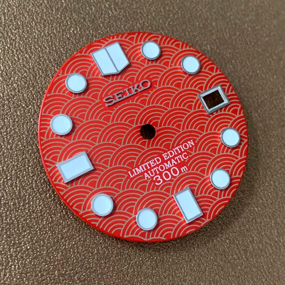 28,50 mm Zifferblatt grün leuchtend passend für NH35 Uhrwerk Uhrenteile #0321