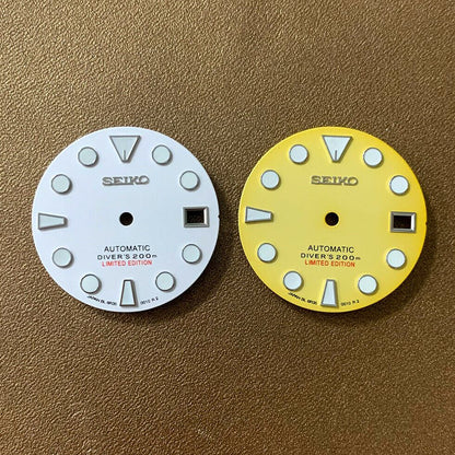 28,50 mm Zifferblatt grün leuchtend passend für NH35 Uhrwerk Uhr #0324