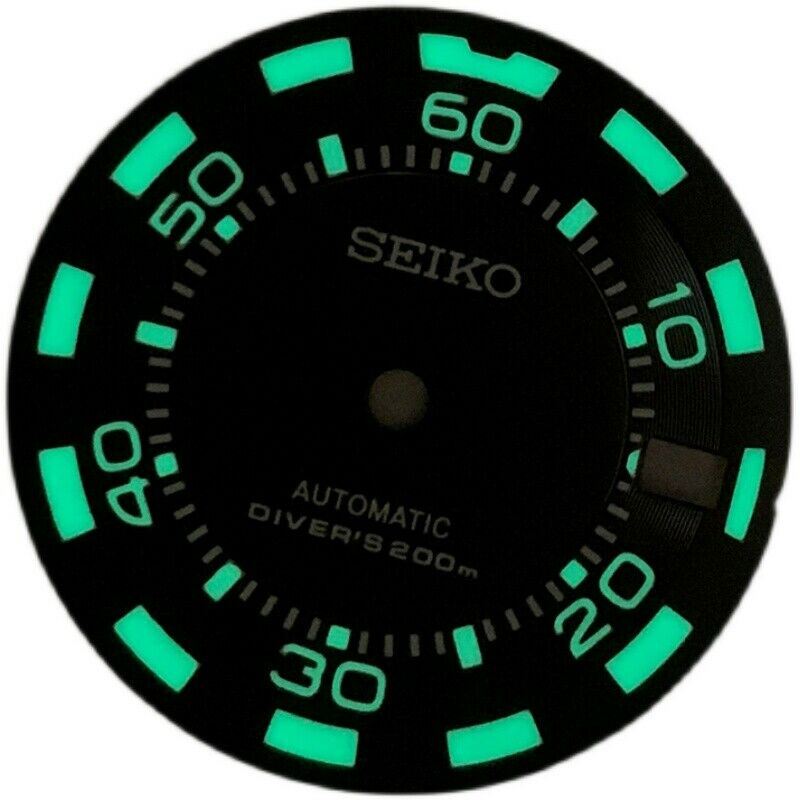 28,50 mm Zifferblatt, grün leuchtend, geeignet für NH35/NH36 Uhrwerk, Uhr Nr. 0323