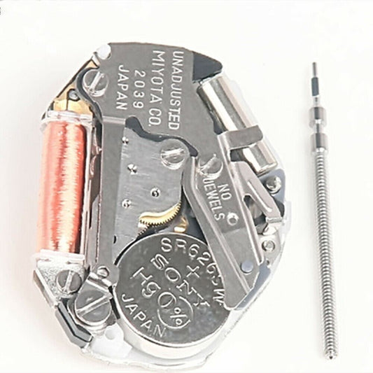 Mouvement de montre à quartz de remplacement à 3 aiguilles pour réparation de montres Miyota 2039