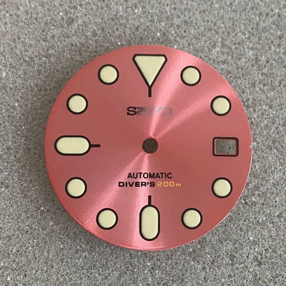 28.50mm C3 Enamel Watch Dial Green Luminous Suitable for NH35 Movement Watch #01