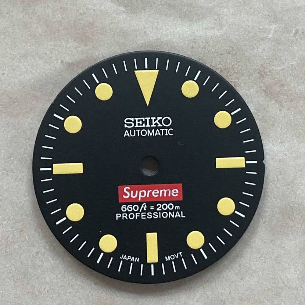 28,50 mm Zifferblatt grün leuchtend passend für NH35/NH36 Uhrwerk Uhr #04