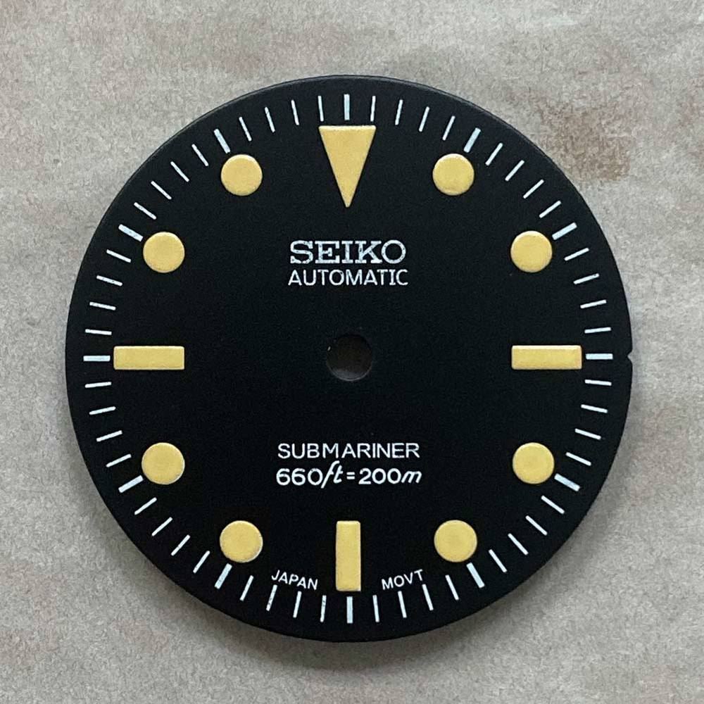 28,50 mm Zifferblatt grün leuchtend passend für NH35/NH36 Uhrwerk Uhr #04
