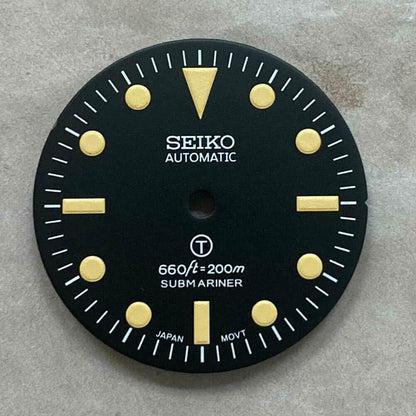28,50 mm Zifferblatt grün leuchtend passend für NH35/NH36 Uhrwerk Uhr #04