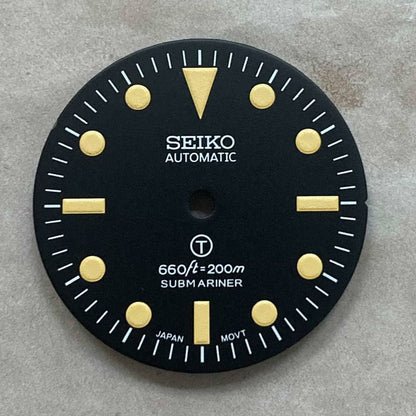 28,50 mm Zifferblatt grün leuchtend passend für NH35/NH36 Uhrwerk Uhr #04