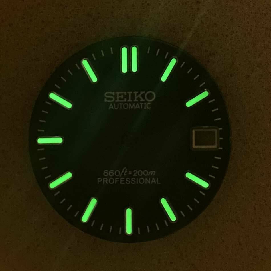 Cadran de montre 28,5 mm vert lumineux, compatible avec le mouvement NH35 #AE46