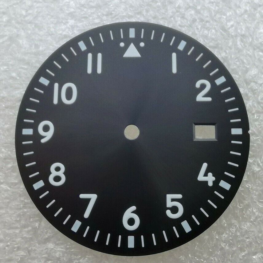 Brand New 33.6mm Watch Dial Green Luminous Suitable for NH35 Movement #01
