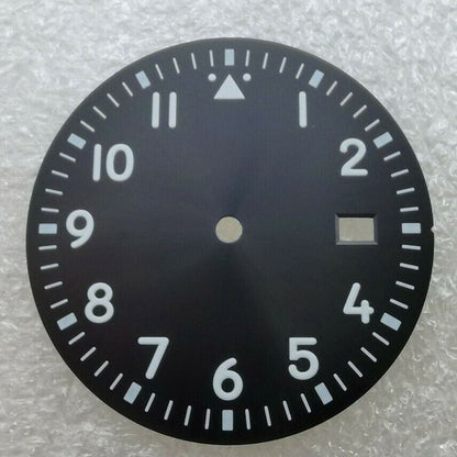 Brand New 33.6mm Watch Dial Green Luminous Suitable for NH35 Movement #01