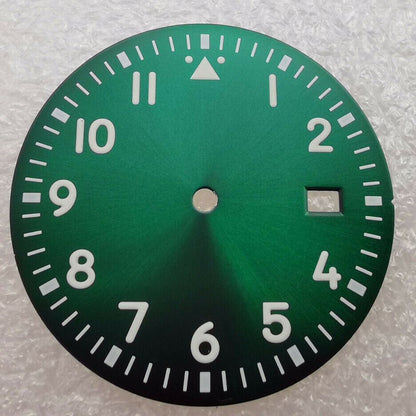 Brand New 33.6mm Watch Dial Green Luminous Suitable for NH35 Movement #01